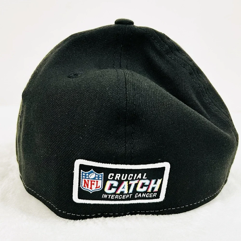 Las Vegas Raiders New Era Crucial Catch 39THIRTY Stretch Flex Hat Cap M/L NFL